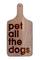 Pet All the Dogs 8" x 17" Walnut Paddle Cutting Board